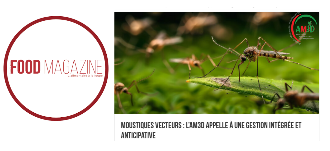 L’AM3D mise en avant par FOOD Magazine sur les enjeux liés aux moustiques vecteurs